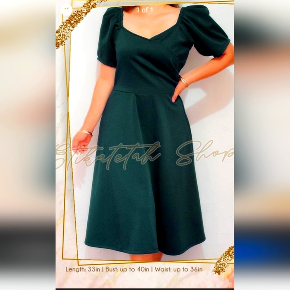 Emma puff sleeve dress - Picture 2 of 3